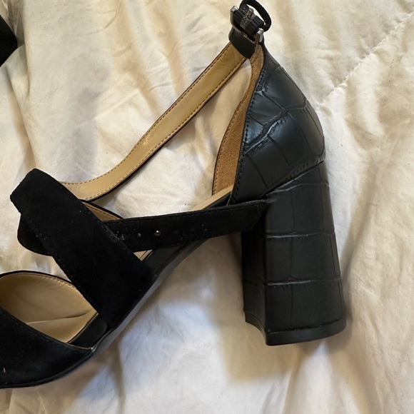 A. Marinelli Black Stiletto Heels with Ankle Strap - Picture 2 of 5